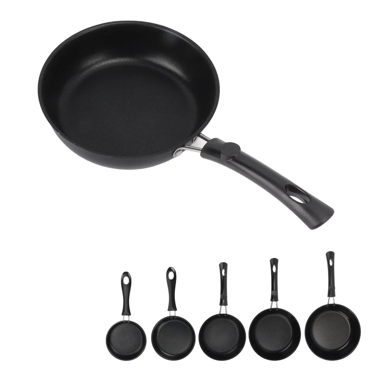 Frying Pan Skillet Light Smoke Frying Pan Professional Prevents Stick High Capacity Easy To Clean Heat Resistant for Home