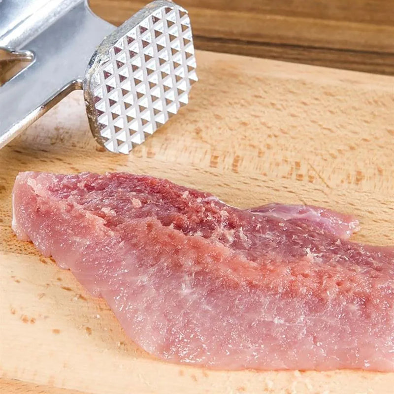 Steak Hammer Mallet Double-Sided Zinc Alloy Meat Tenderizer Meat Hammer Steak Meat Cooking Meat Pounder Maximizes Food Flavor