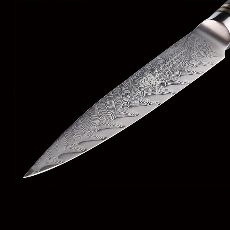 Damascus Shadow Wood Fruit Saury Bone Pattern Sharp Universal Knife Exquisite 5 Inch Paring Knife