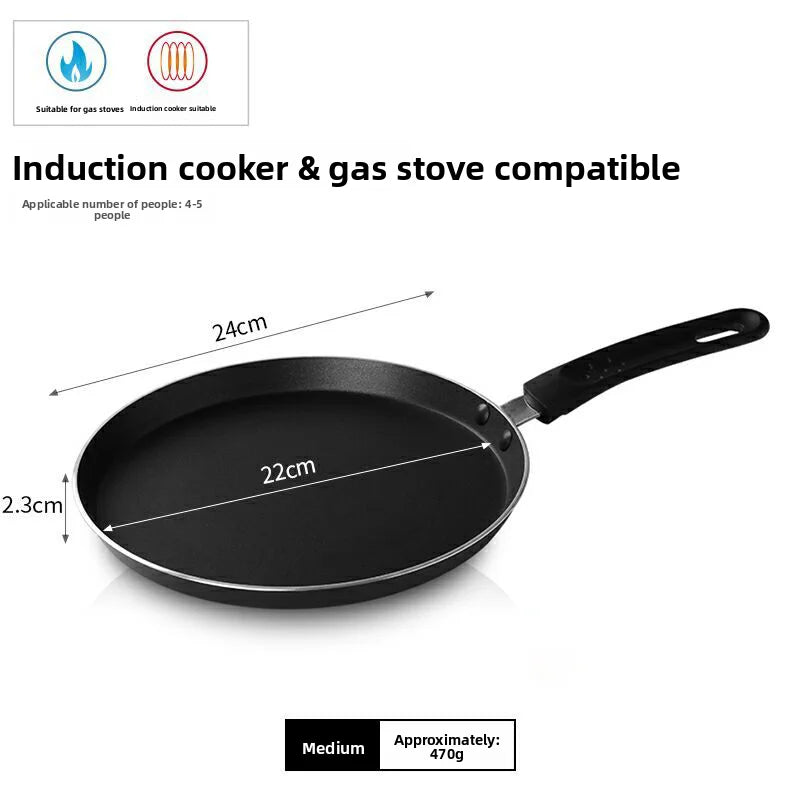 COOKER KING Food Grade Nonstick Pancake Pan PFOA-Free Fry Pan, Easy Clean Even Heat, All Stoves for Breakfast Eggs Crepes Fish