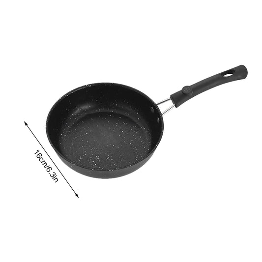 1pcs Frying Pan Non-stick Mini Thick Steak Flat Pan Black Suitable For Fried Food Cooking And Stir-Frying Kitchen Utensils