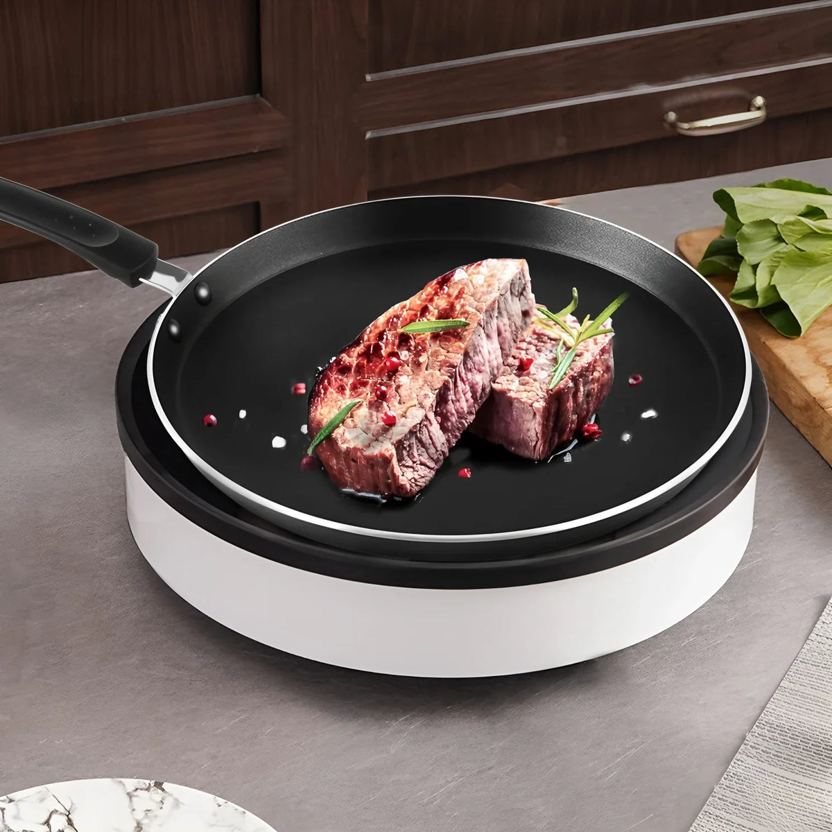 COOKER KING Food Grade Nonstick Pancake Pan PFOA-Free Fry Pan, Easy Clean Even Heat, All Stoves for Breakfast Eggs Crepes Fish