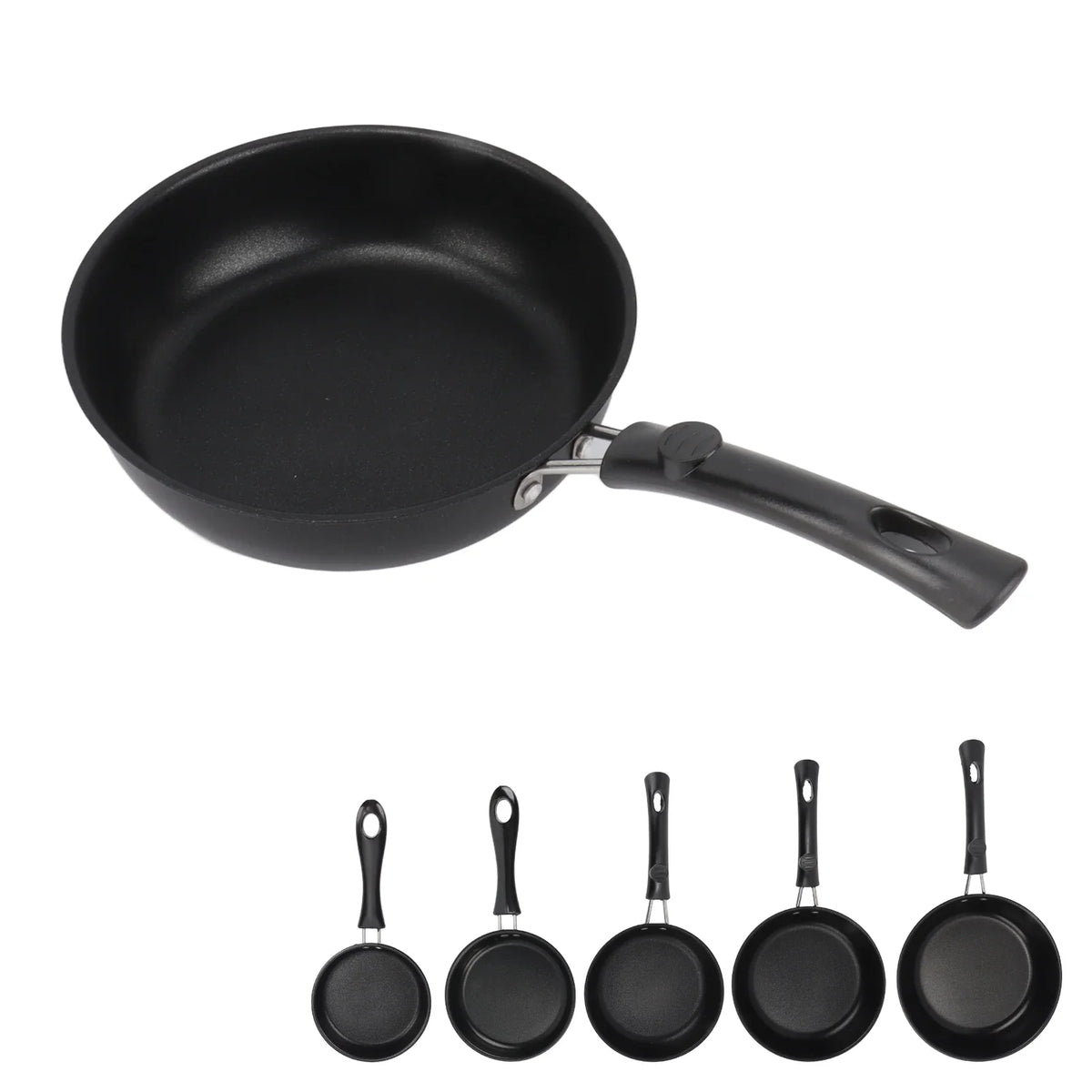 Frying Pan Skillet Light Smoke Frying Pan Professional Prevents Stick High Capacity Easy To Clean Heat Resistant for Home