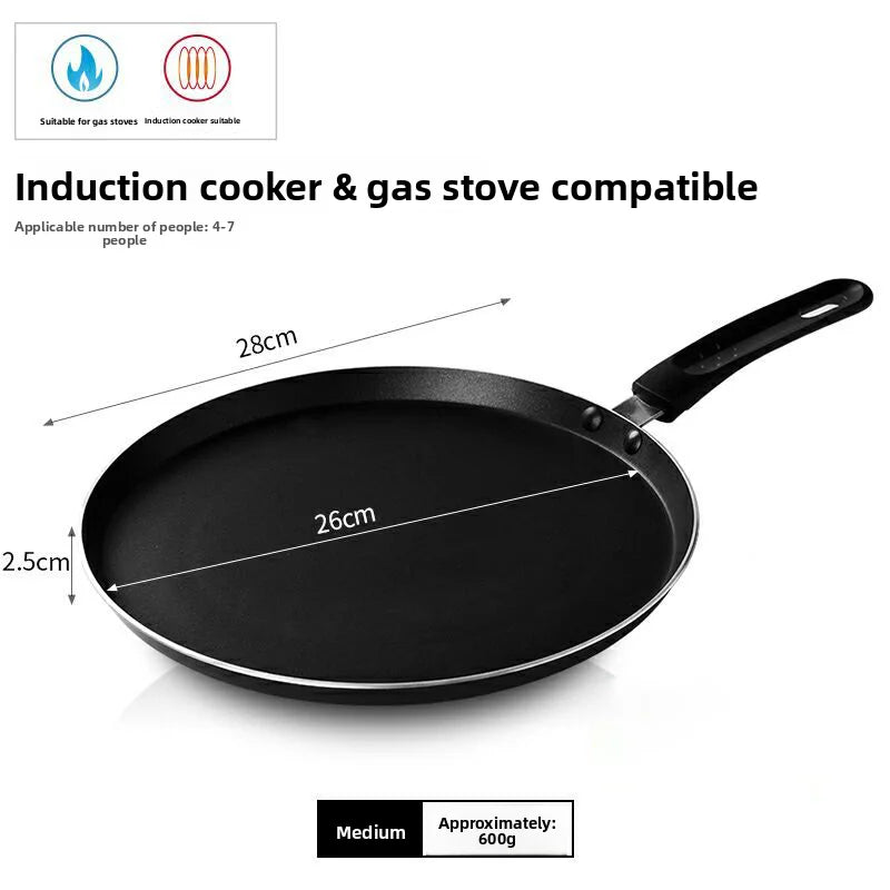 COOKER KING Food Grade Nonstick Pancake Pan PFOA-Free Fry Pan, Easy Clean Even Heat, All Stoves for Breakfast Eggs Crepes Fish