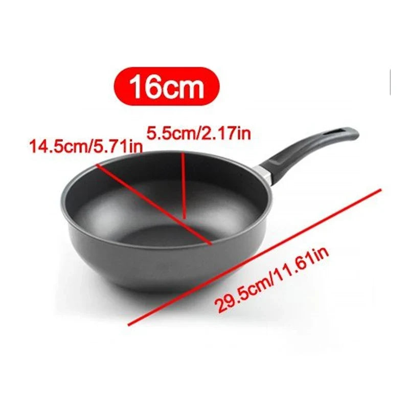 Mini Soup Pan Frying Pan Cooking Pan Non Stick Iron Frying Pan Pancake Egg Pan With Kitchen Small Tool Long Handled Frying Pan