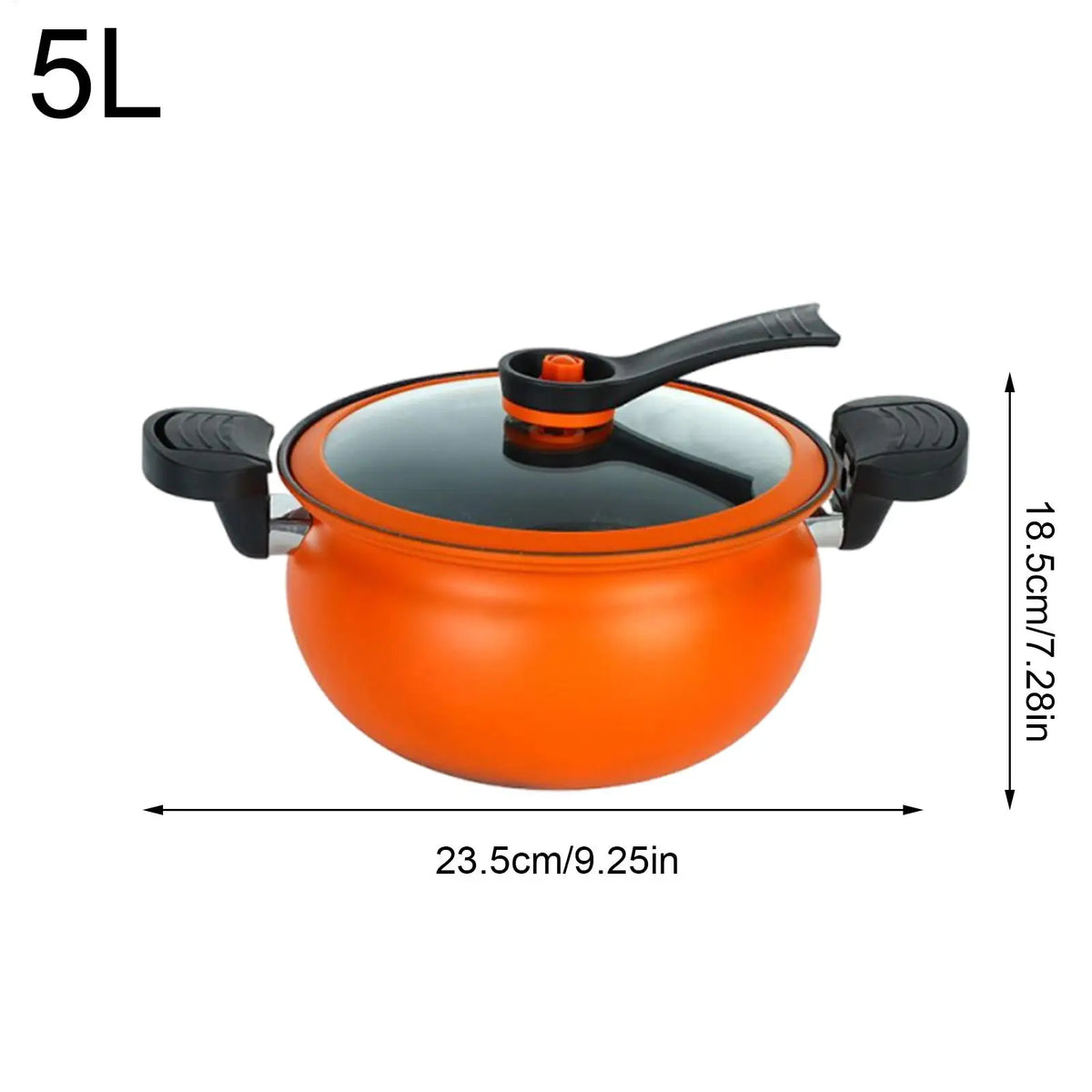 Cooking Pot Large Deep Cookware with Visible Lid Induction Pot Saucepan with Handles for Gas Ceramic Home Kitchen Restaurant